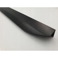 Uchwyt meblowy krawędziowy duży czarny metal