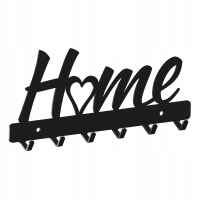 Wieszak wiszący czarny HOME metal (174)