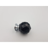 Uchwyt meblowy gałka czarny połysk, Gamet, szkło