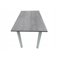 Stół do kuchni jadalni beton jasny 100 x 60 x 72,6 cm nogi białe