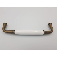 Uchwyt meblowy złoty/porcelana, retro, stylizowany, Gamet