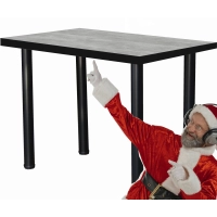 Stoł kuchenny loft do kuchni jadalni 90x60 gruby blat 36mm BETON JASNY