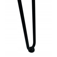 Nogi metalowe do stołu dwa pręty czarne loft 711 mm 4szt. (11B)