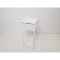 Kwietnik Stojący Stojak na kwiaty loft biały 50cm