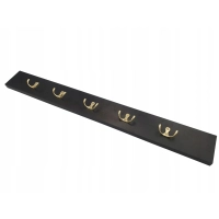 WIESZAK ŚCIENNY DO PRZEDPOKOJU NA UBRANIA LOFT 5 HAKÓW CZARNY ZŁOTY