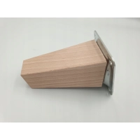 Nóżka skośna do mebli trapez buk 10 cm z blachą