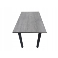Stół do kuchni jadalni beton jasny 60 x 100 x 74 cm nogi czarne