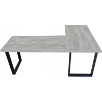 BIURKO NAROŻNE LOFT KOMPUTEROWE LEWE DUŻE 200 x 135 BLAT 36mm BETON