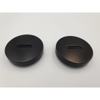 Szyld drzwiowy czarny z otworem na klucz Gamet Premium