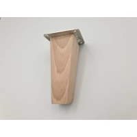 Nóżka skośna do mebli trapez buk 12 cm z blachą