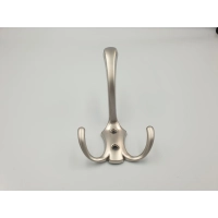 Wieszak meblowy haczyk na ubrania wysoki srebrny mat