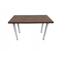 Stół do kuchni jadalni gruby blat dąb lefkas 120 x 60 x 75 cm nogi białe