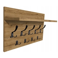 Wieszak ścienny do przedpokoju z półką loft ODWIECZNY - wybór haczyków