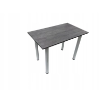 Stół do kuchni jadalni beton jasny 100 x 60 x 72,6 cm nogi białe