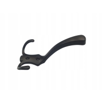 Wieszak wiszący czarny metalowy haczyk H-120mm (699)