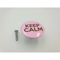 Gałka meblowa młodzieżowa keep calm różowa GAMET GX01