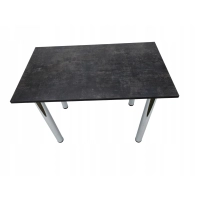 Stół do kuchni jadalni beton ciemny 120 x 60 x 72,6 cm nogi chrom