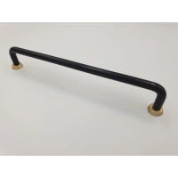 Uchwyt meblowy reling czarny + złoty metalowy US18-192-L31-G33