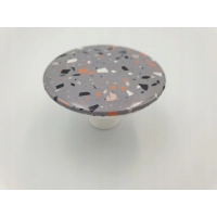 Gałka meblowa do pokoju młodzieżowego, terazzo szare Gamet