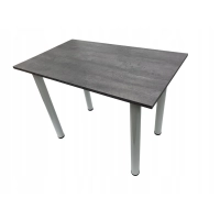 Stół do kuchni jadalni beton jasny 100 x 60 x 72,6 cm nogi białe