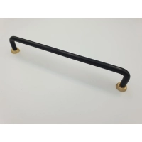 Uchwyt meblowy reling czarny + złoty metalowy US18-192-L31-G33