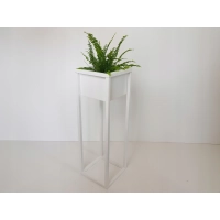 Kwietnik Stojący Stojak na kwiaty loft biały 70cm