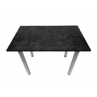 Stół do kuchni jadalni beton ciemny 120 x 60 x 72,6 cm nogi białe