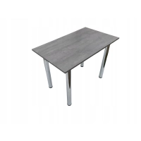 Stół do kuchni jadalni beton jasny 120 x 60 x 72,6 cm nogi chromowane