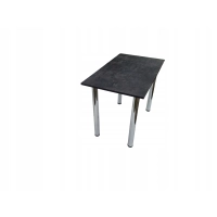 Stół do kuchni jadalni beton ciemny 100 x 60 x 72,6 cm nogi chrom