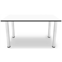 BIURKO GAMINGOWE DLA GRACZY KOMPUTEROWE DUŻE STABILNE BIAŁE Z CZARNYM