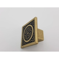 Uchwyt meblowy, gałka kwadratowa, stylizowana, starożytne cywilizacje
