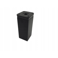 Noga meblowa kwadratowa regulowana czarna H-10 cm (485)