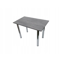 Stół do kuchni jadalni beton jasny 120 x 60 x 72,6 cm nogi chromowane