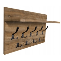 Wieszak ścienny do przedpokoju na ubrania z półką loft RETRO
