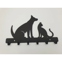 Wieszak wiszący czarny metal kot pies zwierzęta wysoka jakość design