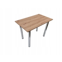 Stół do kuchni jadalni dąb artisan 120 x 60 x 72,6 cm nogi chromowane