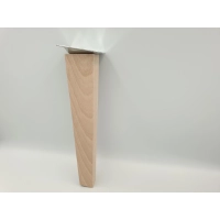 Nóżka skośna do mebli trapez buk 25 cm z blachą