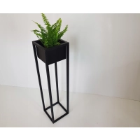 Kwietnik Stojący Stojak na kwiaty loft czarny 70cm