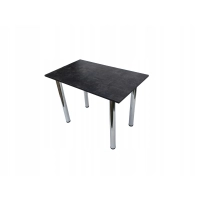 Stół do kuchni jadalni beton ciemny 100 x 60 x 72,6 cm nogi chrom