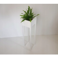 Kwietnik Stojący Stojak na kwiaty loft biały 90cm