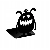 Podpórka do książek dla dzieci potworek metalowy czarna Gamet 14,4 cm