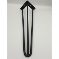 Noga meblowa 406mm CZARNY MAT LOFT - komplet 4 sztuki