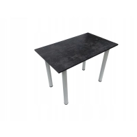 Stół do kuchni jadalni beton ciemny 100 x 60 x 72,6 cm nogi białe