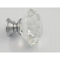Uchwyt meblowy gałka błyszcząca, kryształ Gamet