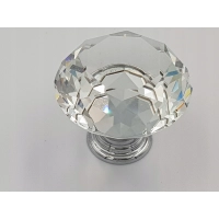 Uchwyt meblowy gałka błyszcząca, kryształ Gamet