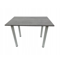 Stół do kuchni jadalni beton jasny 100 x 60 x 72,6 cm nogi białe
