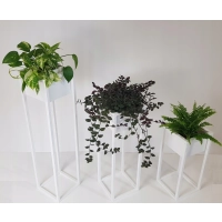 Kwietnik Stojący Stojak na kwiaty loft biały 90cm