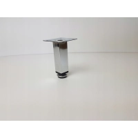 Noga meblowa kwadratowa regulowana 10 cm chrom