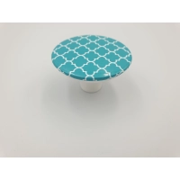 Gałka meblowa marokańska koniczyna Gamet GX01-P44-V73-SU niebieska 4,9x3 cm