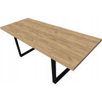 Stół LOFT DLA 6/8/10 osób 140/180 80cm DĄB CRAFT ZŁOTY ROZKŁADANY MASYWNY